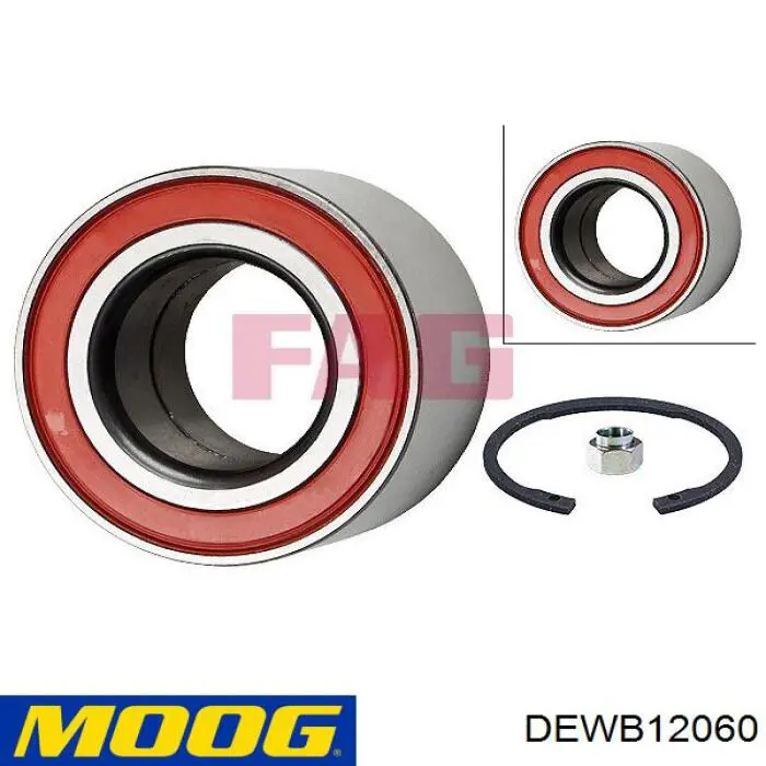 Комплект підшипник маточини передньої Moog DEWB12060 ціна, від 18.71 USD