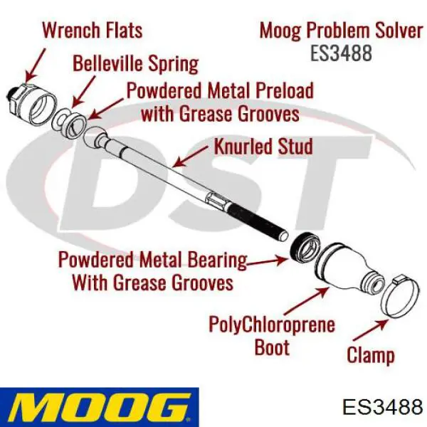 Купити ES3488 Moog Тяга рульова поздовжня