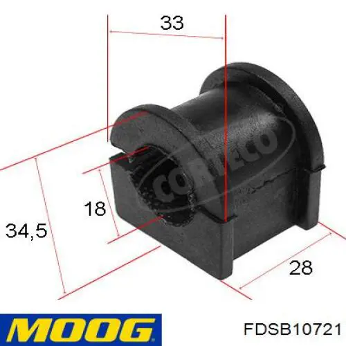 FDSB10721 Moog втулка стабілізатора заднього