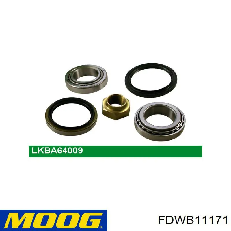 Комплект підшипник маточини передньої Moog FDWB11171 ціна, від 14.61 USD