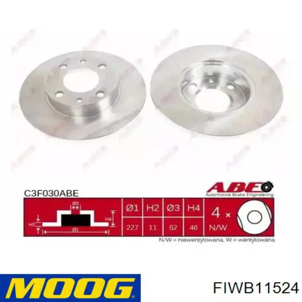Підшипник ступиці FIWB11524 Moog