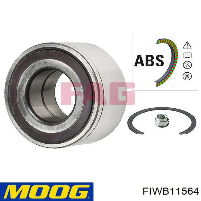 FIWB11564 Moog Підшипник маточини передньої