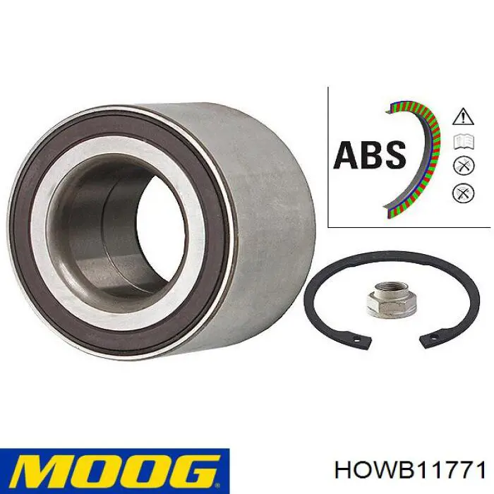 HOWB11771 Moog Підшипник ступиці задньої