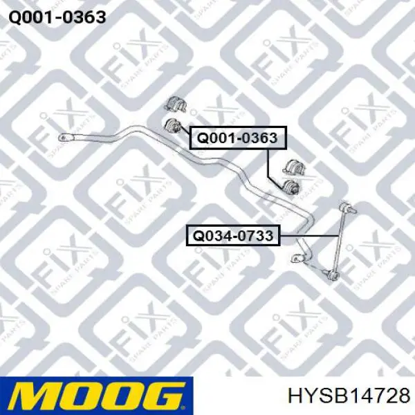 Подушка стабілізатора Moog HYSB14728 ціна, від 5.33 USD