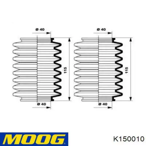 Купити CI205DUSTER MSG Пильник рульового механізму/рейки, правий