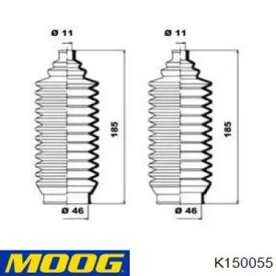 Пыльник рулевой MOOG K150055