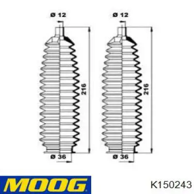 Пыльник рулевой MOOG K150243