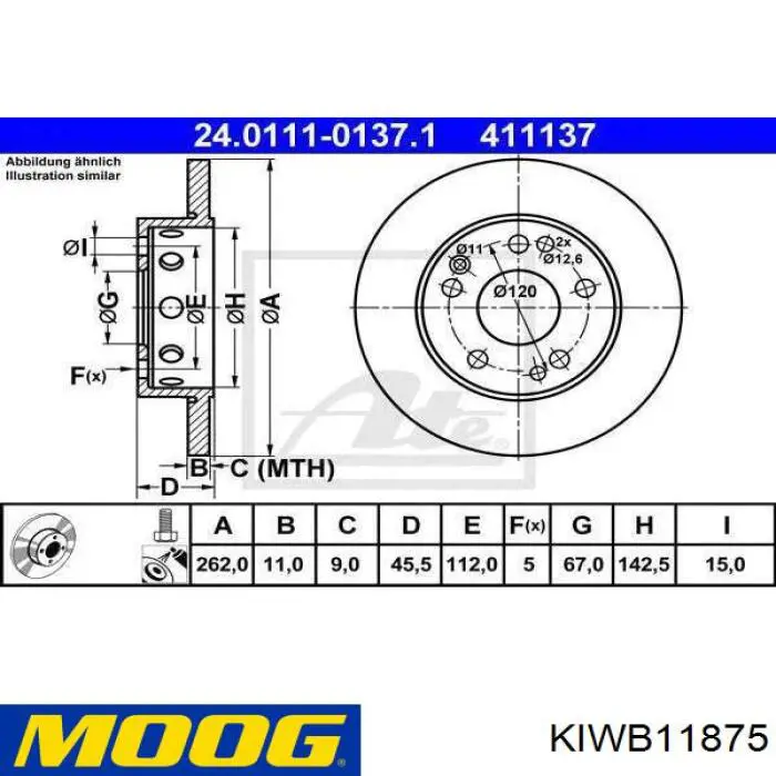 Комплект підшипник маточини передньої Moog KIWB11875 ціна, від 19.69 USD