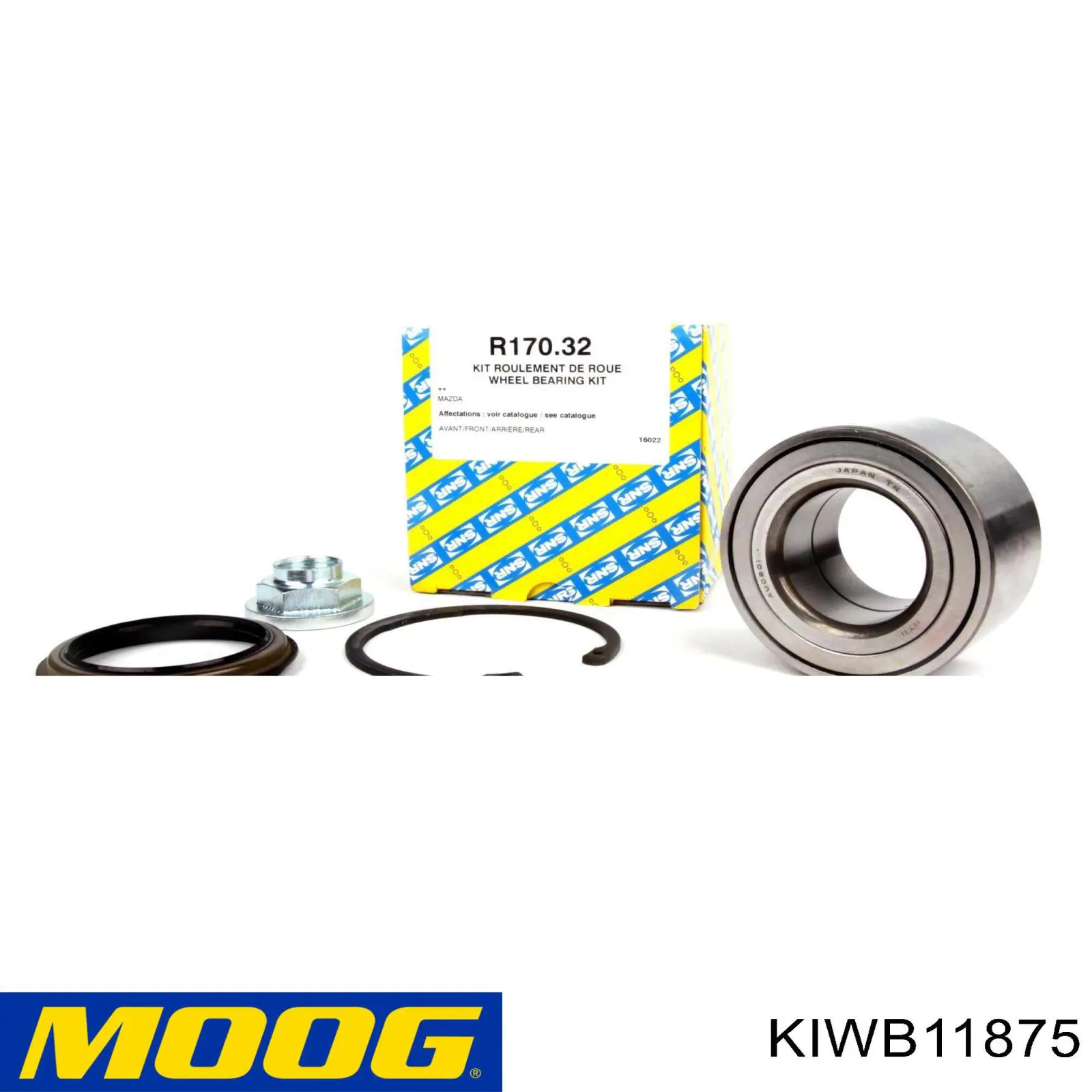 Купити KIWB11875 Moog Підшипник ступиці передньої