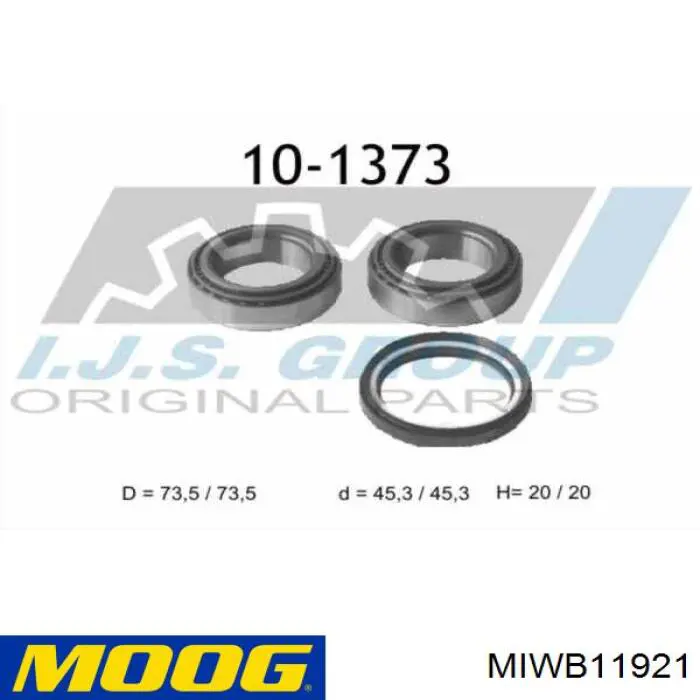 Купити MIWB11921 Moog Підшипник ступиці передньої