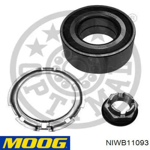 Комплект підшипник маточини передньої Moog NIWB11093 ціна, від 27.38 USD