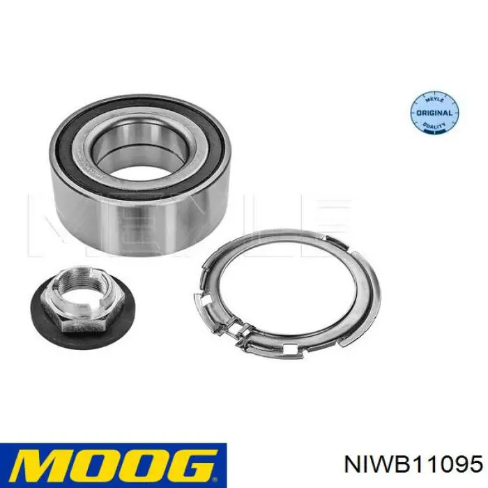 Комплект підшипник маточини передньої Moog NIWB11095 ціна, від 38.40 USD