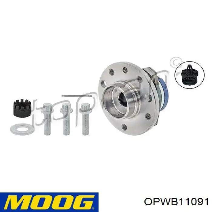 Маточина колеса передня Moog OPWB11091 ціна, від 62.66 USD