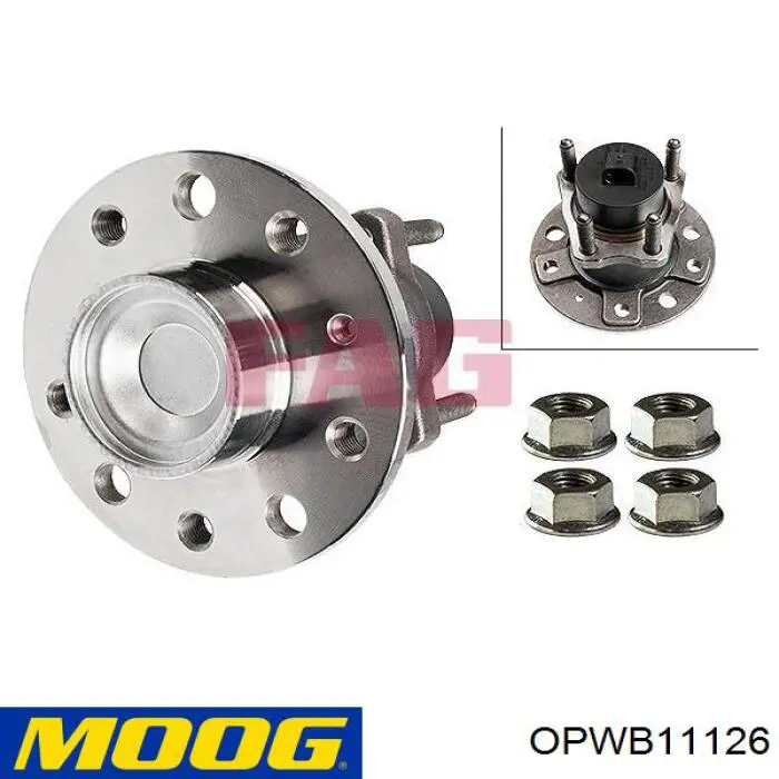 Маточини задніх коліс Moog OPWB11126 ціна, від 55.34 USD