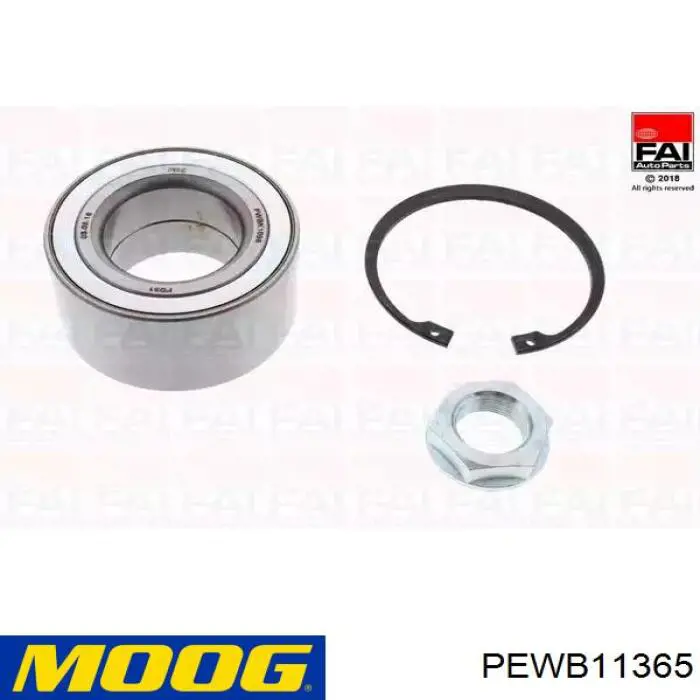 Комплект підшипник маточини передньої Moog PEWB11365 ціна, від 27.64 USD