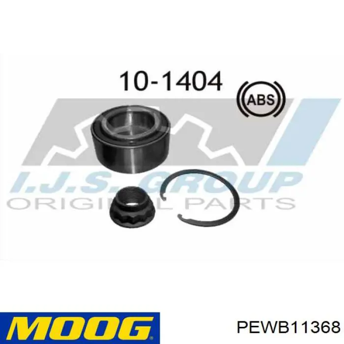 Комплект підшипник маточини передньої Moog PEWB11368 ціна, від 22.51 USD