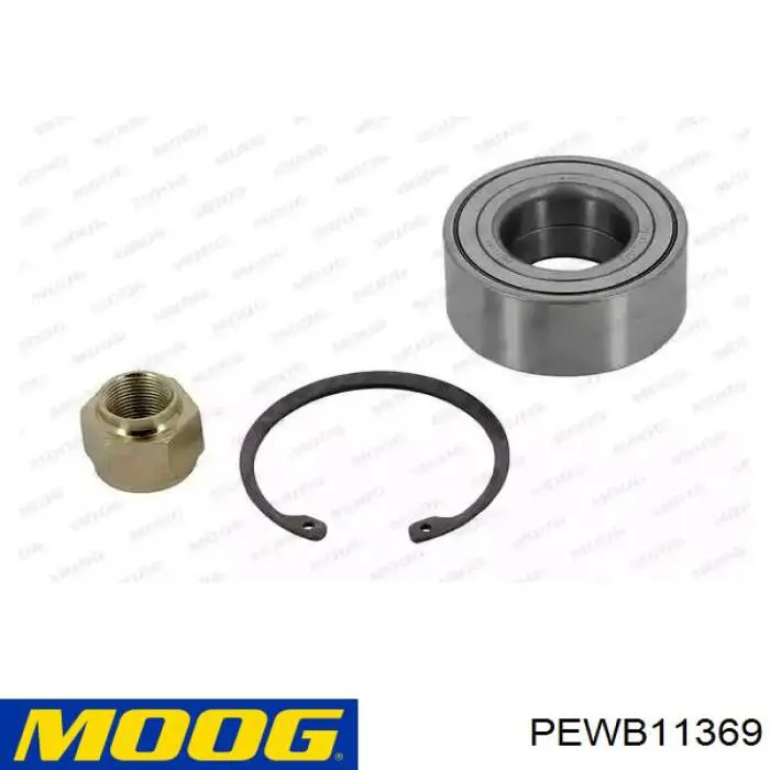 Комплект підшипник маточини передньої Moog PEWB11369 ціна, від 15.03 USD