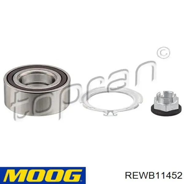 Комплект підшипник маточини передньої Moog REWB11452 ціна, від 26.66 USD
