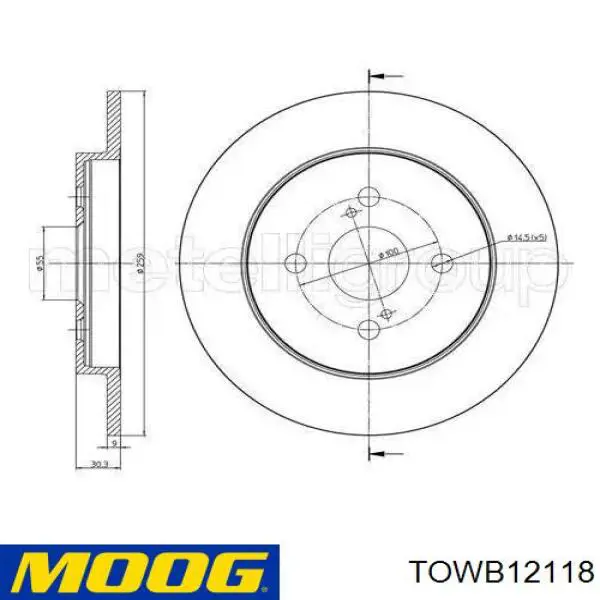 Комплект підшипник маточини передньої Moog TOWB12118 ціна, від 24.85 USD