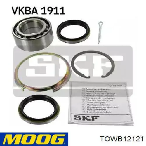 Комплект підшипник маточини передньої Moog TOWB12121 ціна, від 18.03 USD