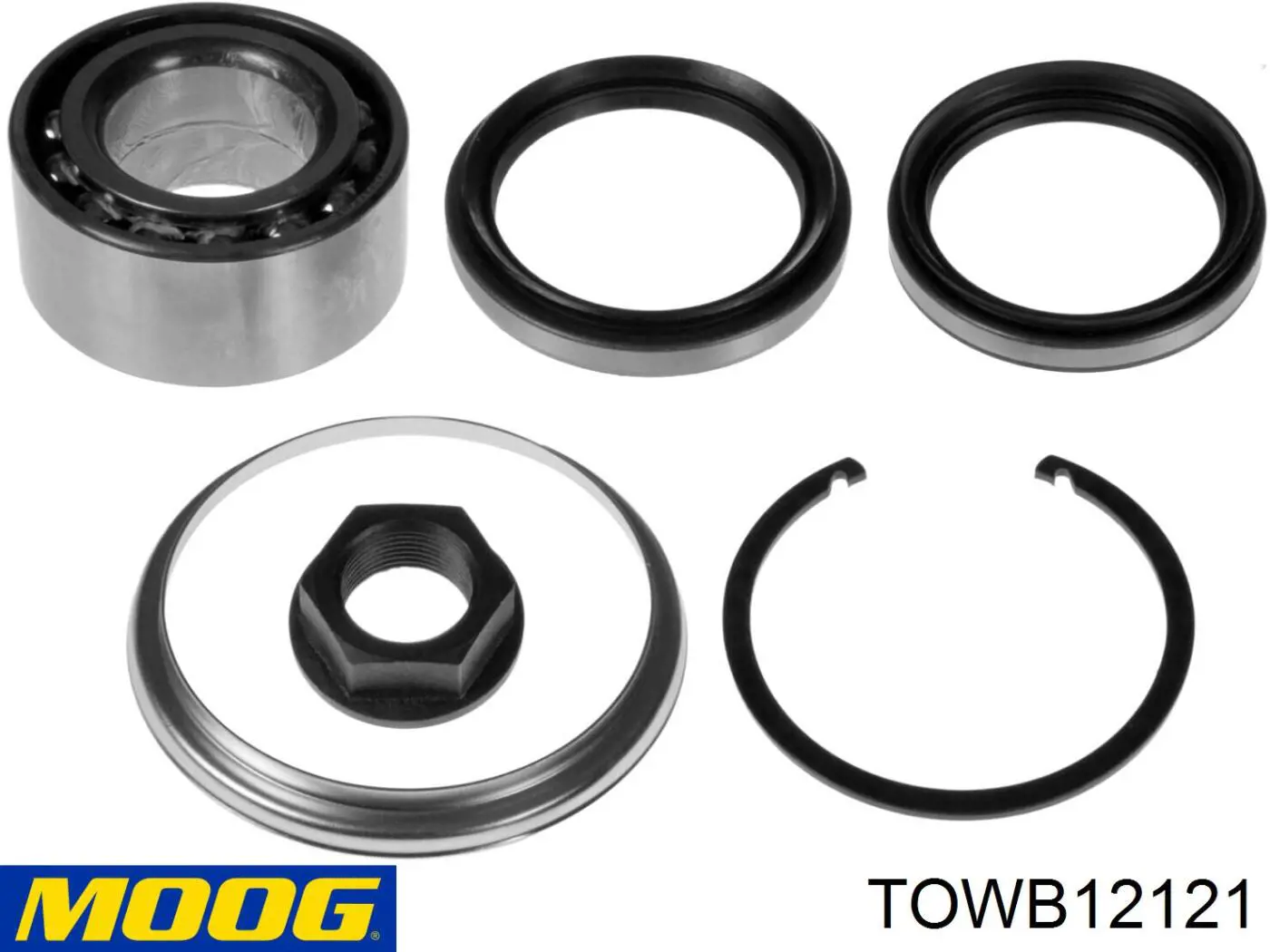 Комплект підшипник маточини передньої Moog TOWB12121 ціна, від 18.03 USD