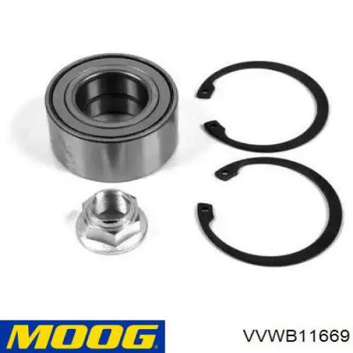 Комплект підшипник маточини передньої Moog VVWB11669 ціна, від 17.49 USD