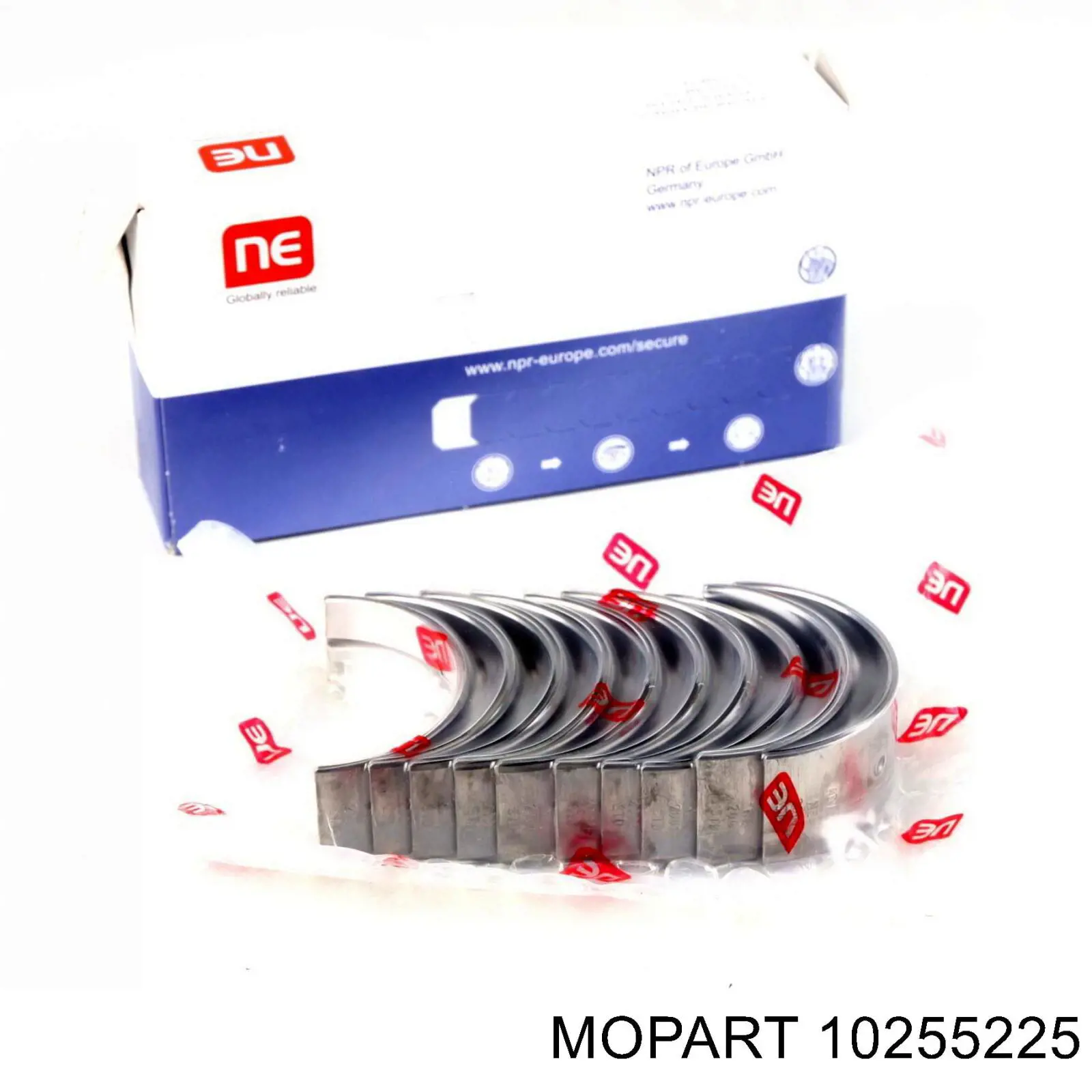 10255225 Mopart вкладиші колінвала, корінні, комплект, 1-й ремонт (+0,25)