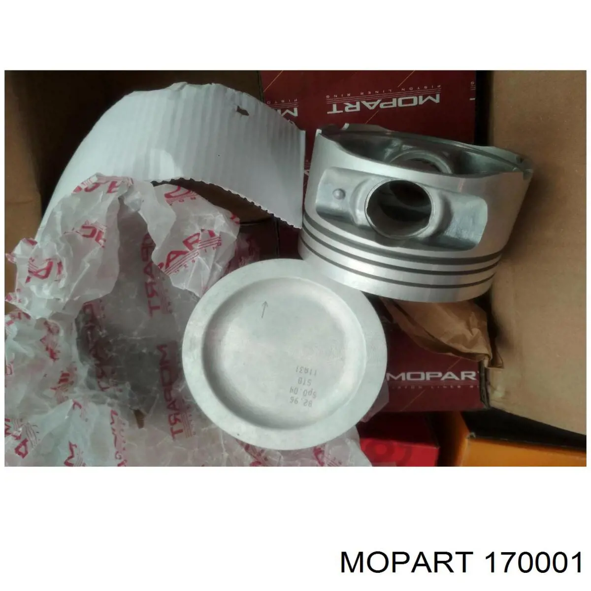 170001 Mopart поршень в комплекті на 1 циліндр, 1-й ремонт (+0,25)
