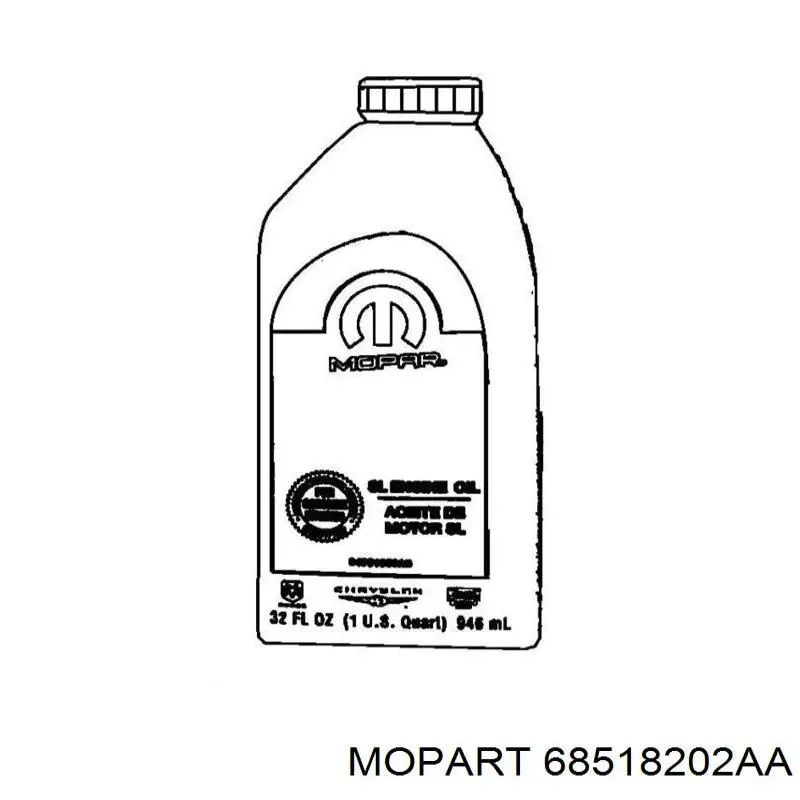 Масло моторне 68518202AA Mopart