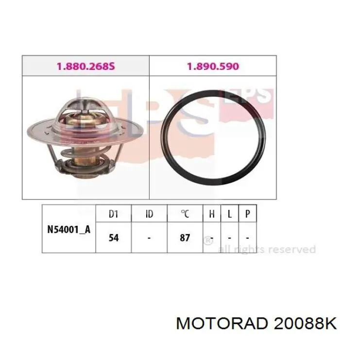 Термостат 20088K Motorad