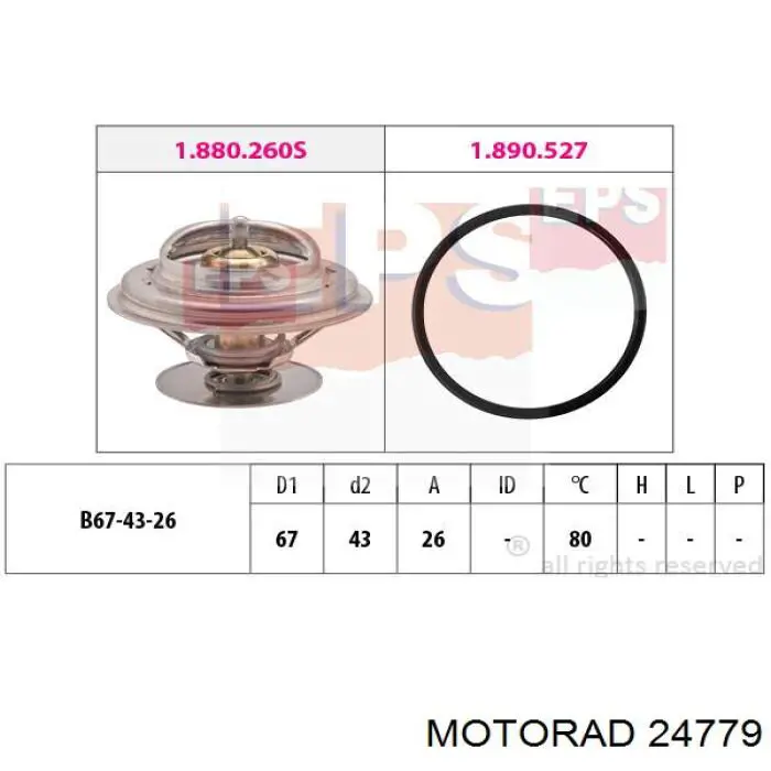 24779 Motorad Авто термостат