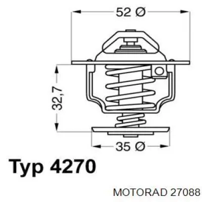 Автомобільний термостат Motorad 27088 ціна, від 9.01 USD
