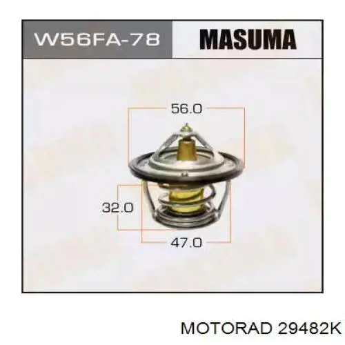 Термостат в зборі Motorad 29482K