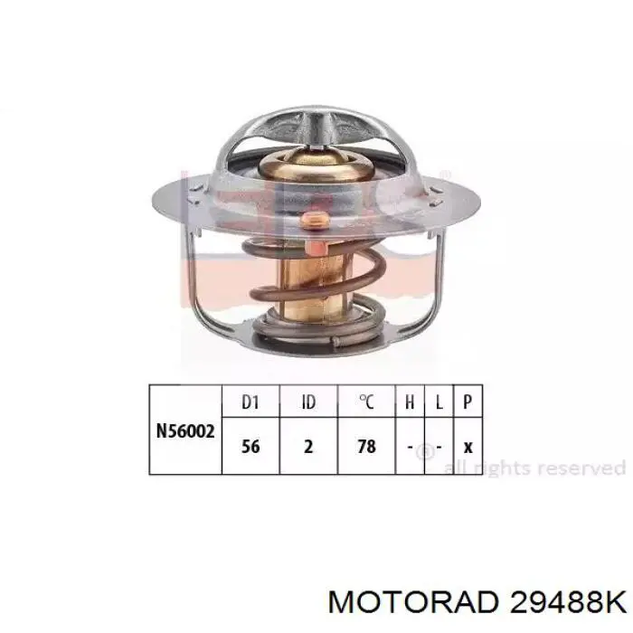 Купити 29488K Motorad Термостат в корпусі