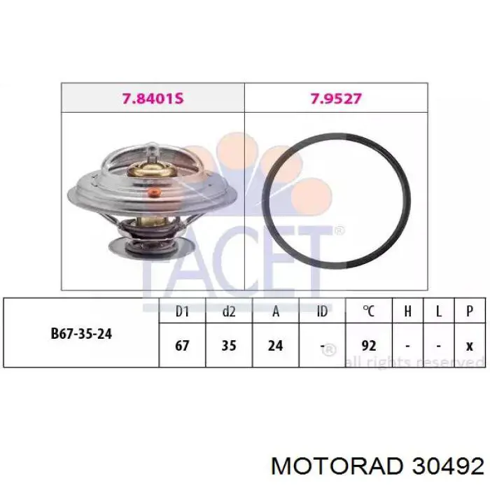 Автомобільний термостат Motorad 30492 ціна, від 16.15 USD