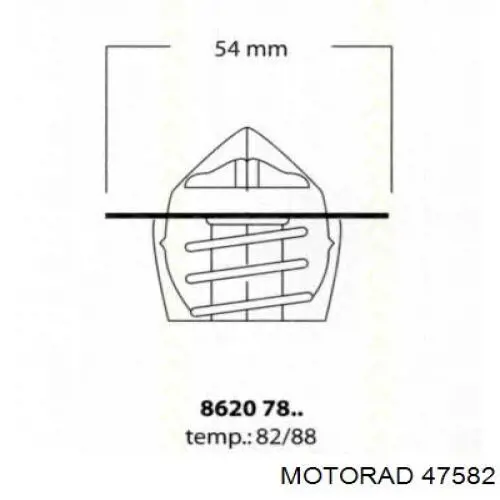 Купити 47582 Motorad Термостат в корпусі
