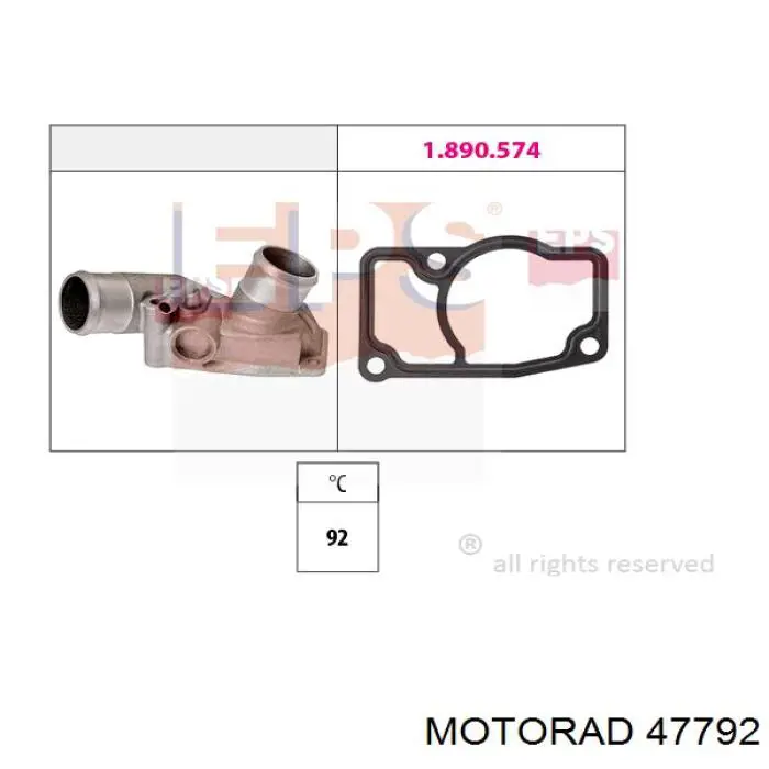 Кожух термостата Motorad 47792 ціна, від 22.94 USD