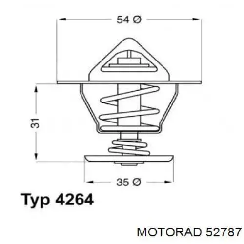 Термостат в зборі Motorad 52787