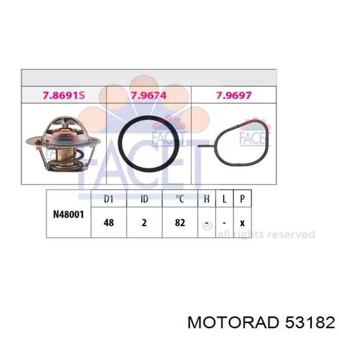 Автомобільний термостат Motorad 53182 ціна, від 9.76 USD