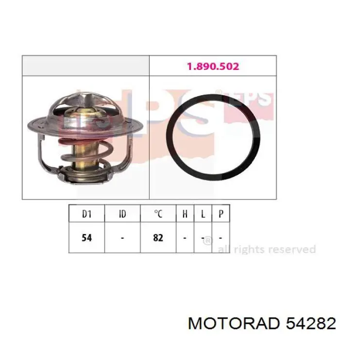 Купити 54282 Motorad Термостат в корпусі