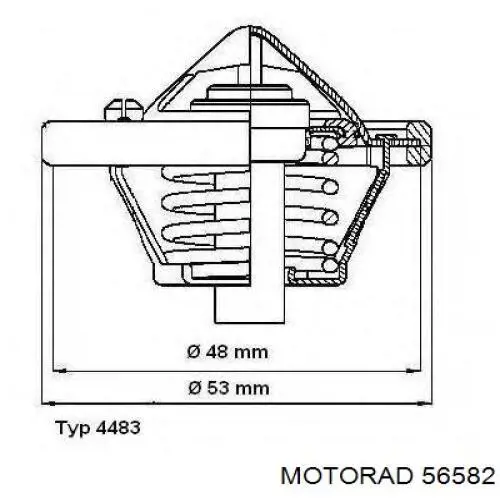 Купити 56582 Motorad Термостат в корпусі