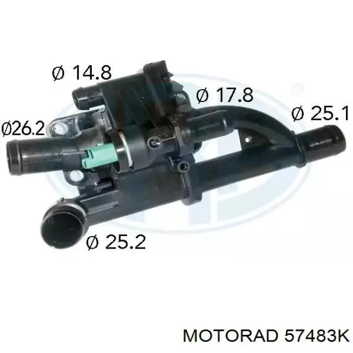 57483K Motorad Корпус термостата в зборі