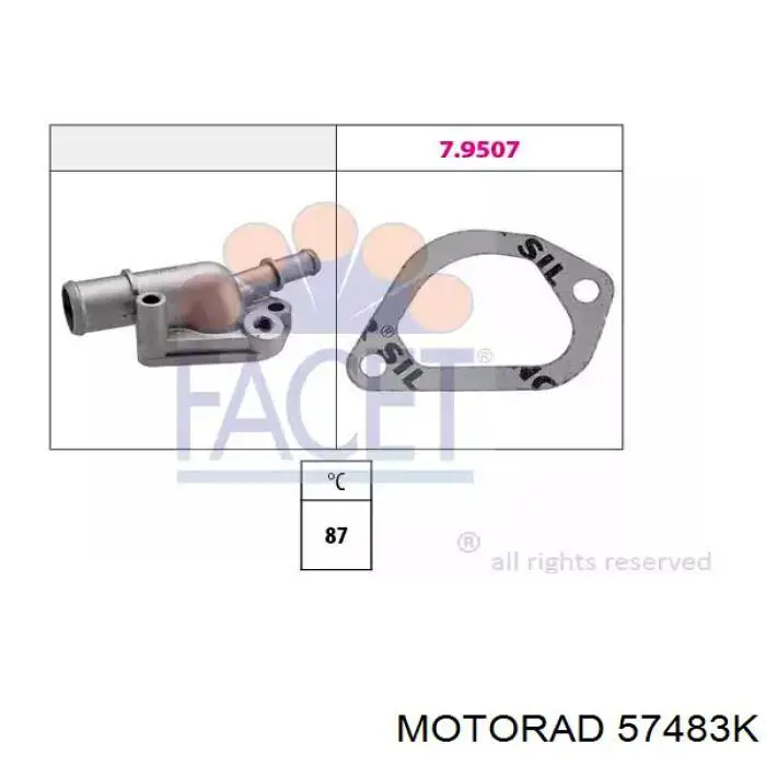 Купити 57483K Motorad Корпус термостата