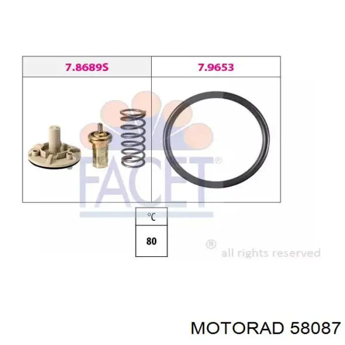 Автомобільний термостат Motorad 58087 ціна, від 24.46 USD