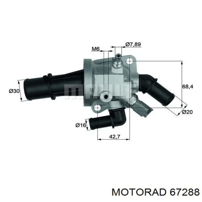 Купити 67288 Motorad Термостат в корпусі
