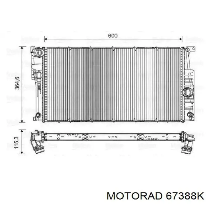 Купити 67388K Motorad Термостат в корпусі