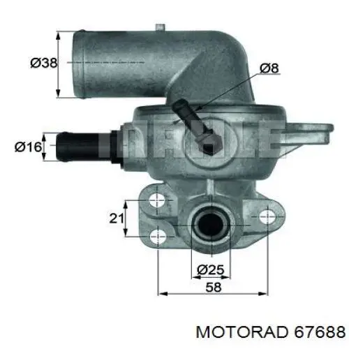 Автомобільний термостат Motorad 67688 ціна, від 73.64 USD