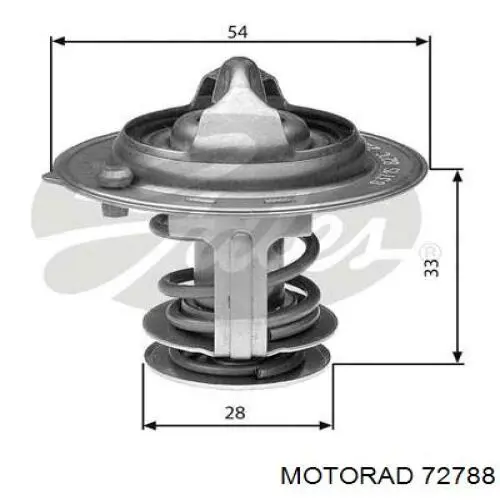Купити 72788 Motorad Термостат в корпусі