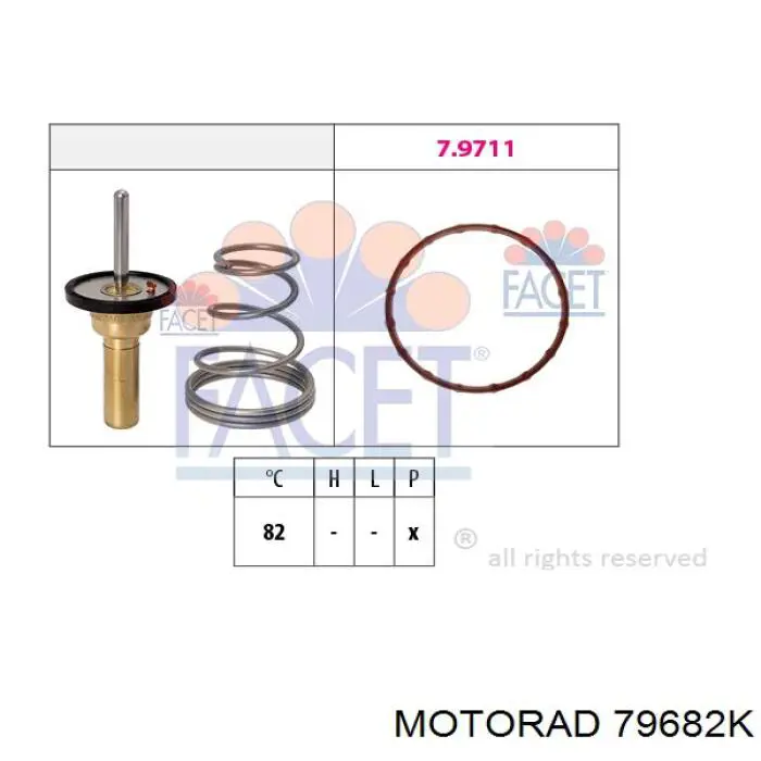 Купити 79682K Motorad Термостат в корпусі