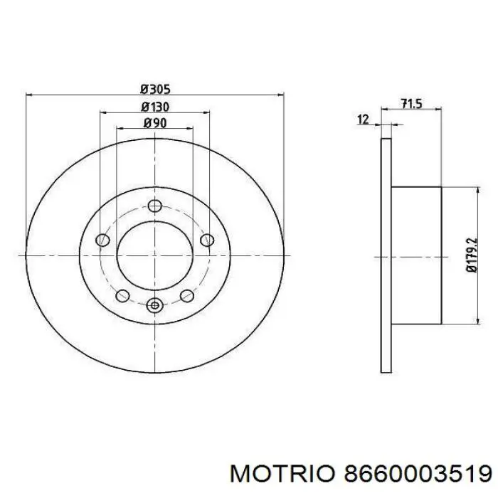 Задні дискові гальма Motrio 8660003519 ціна, від 48.90 USD